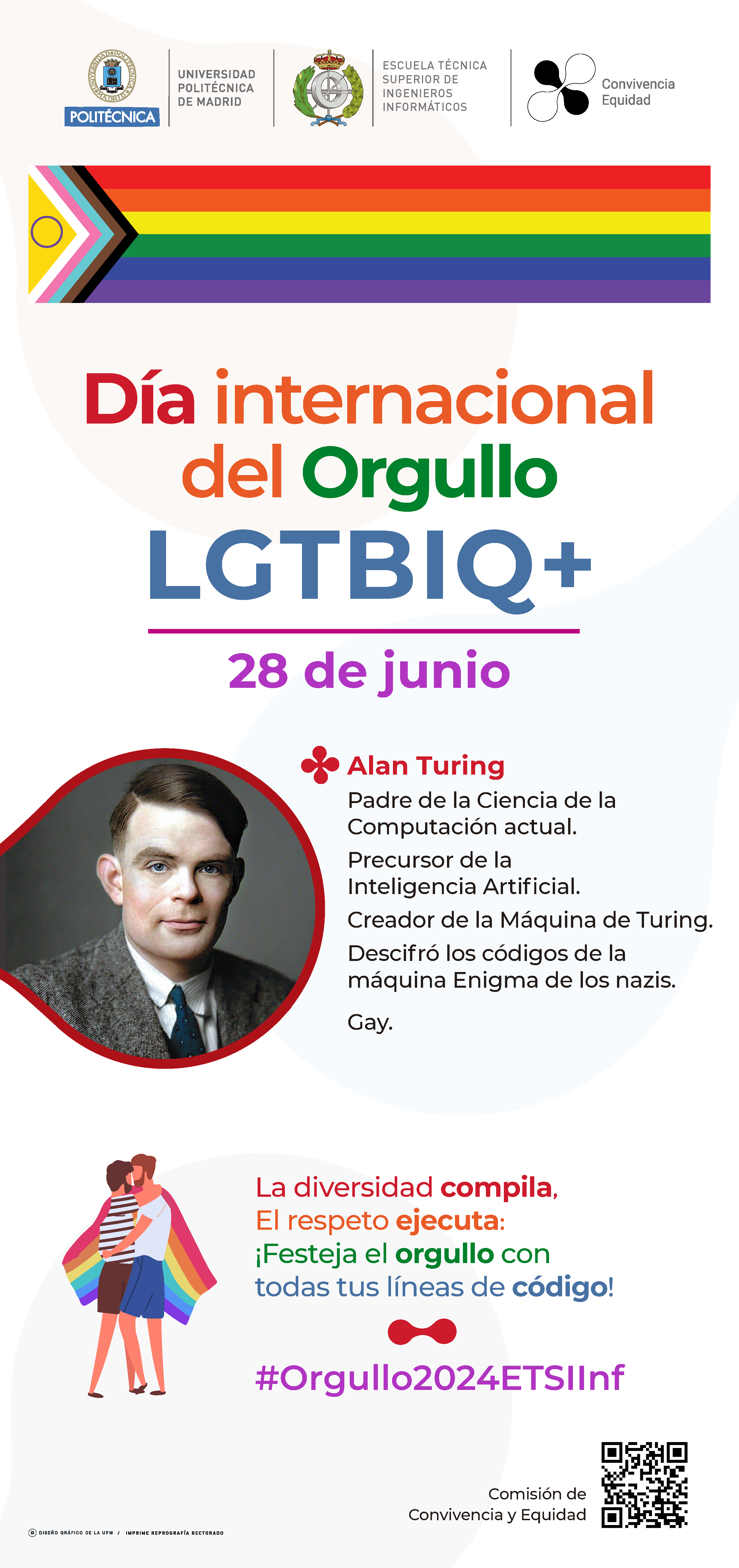 Cartel del Orgullo LTGBIQ+ (28J) 2024 (Alan Turing)