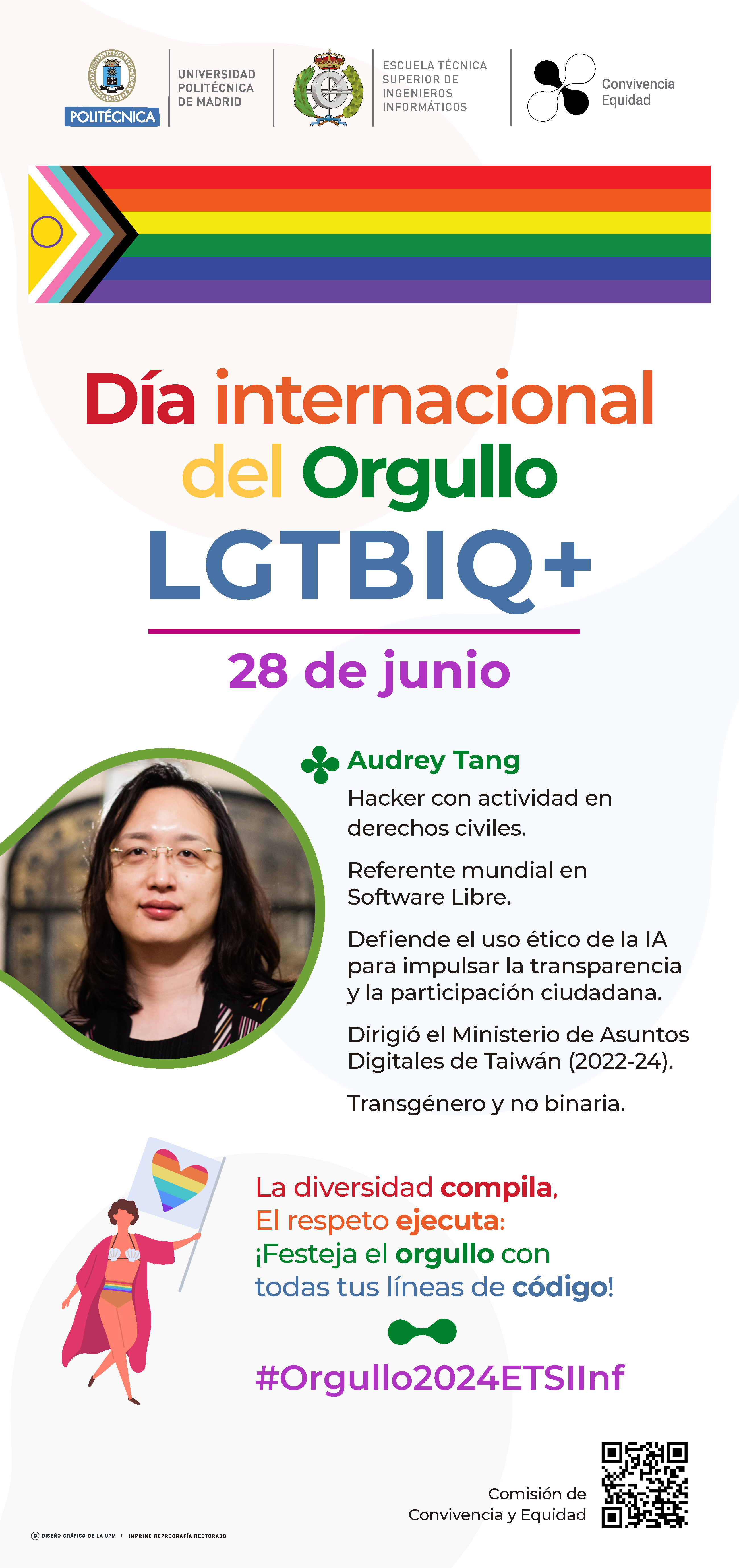 Cartel del Orgullo LGTBIQ+ (28J) 2024 (Audrey Tang)